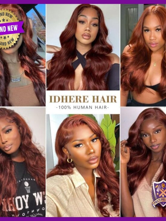 24 Inch Human Hair Lace Front Wig Body Wave 180% Density Glueless main image 2
